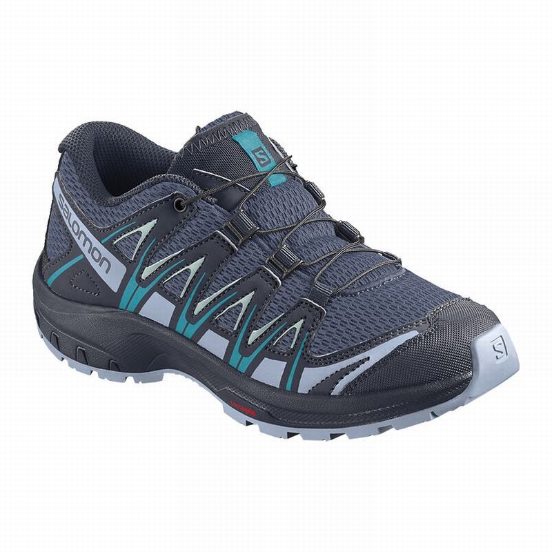 Chaussures De Trail Running Salomon Enfant Bleu Indigo / Bleu - Salomon XA PRO 3D J - France (2806-K